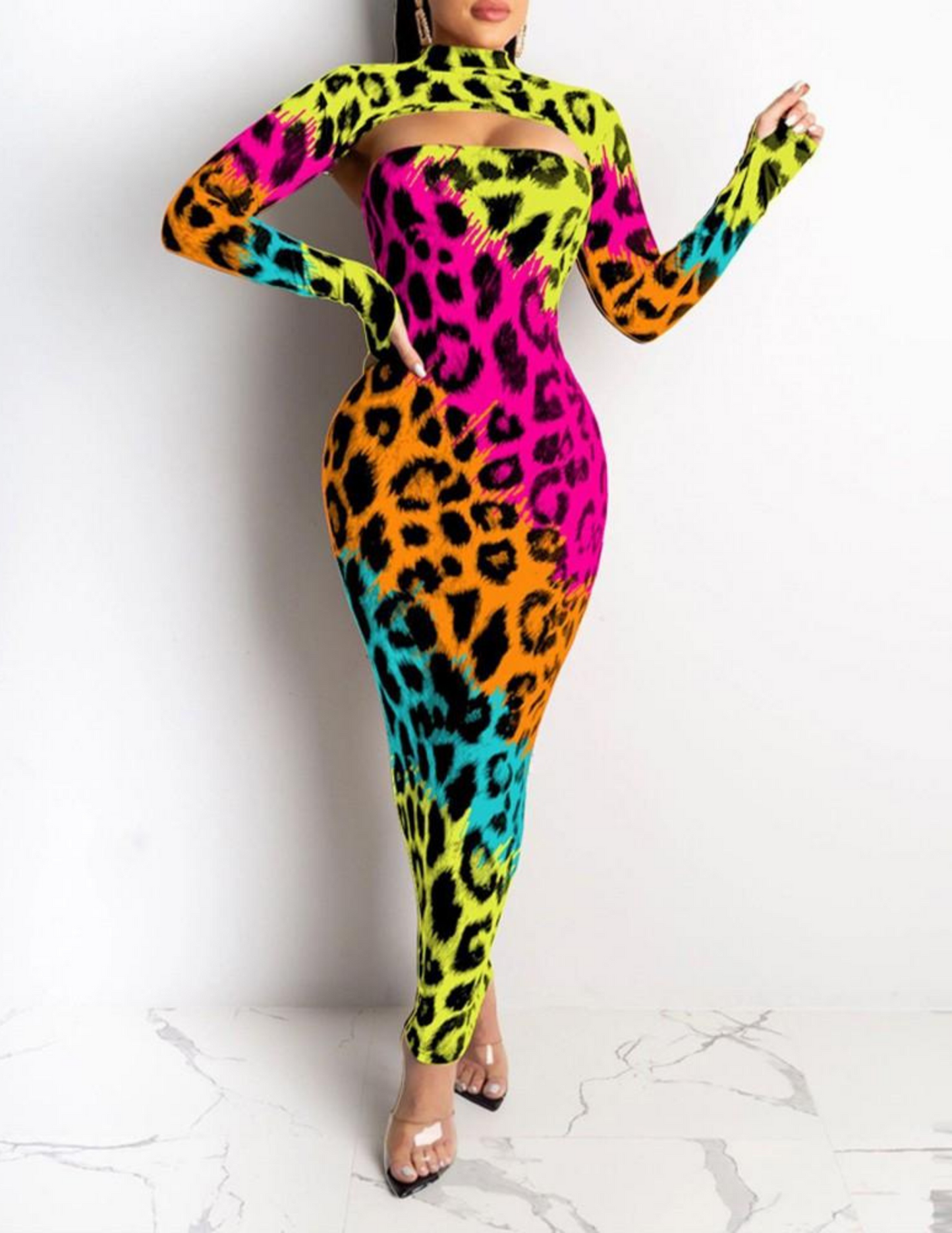 Party Animal Maxi Dress- Multi Color