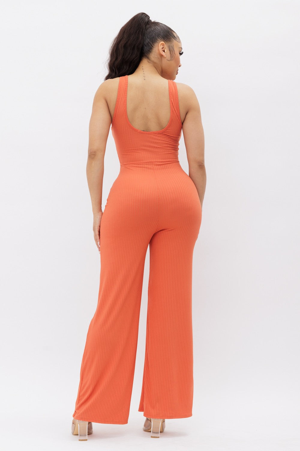 Meet Me On Vacation Jumpsuit- Orange