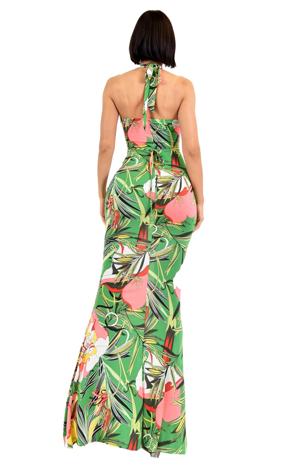 Leilani Tropical Maxi Dress- Green